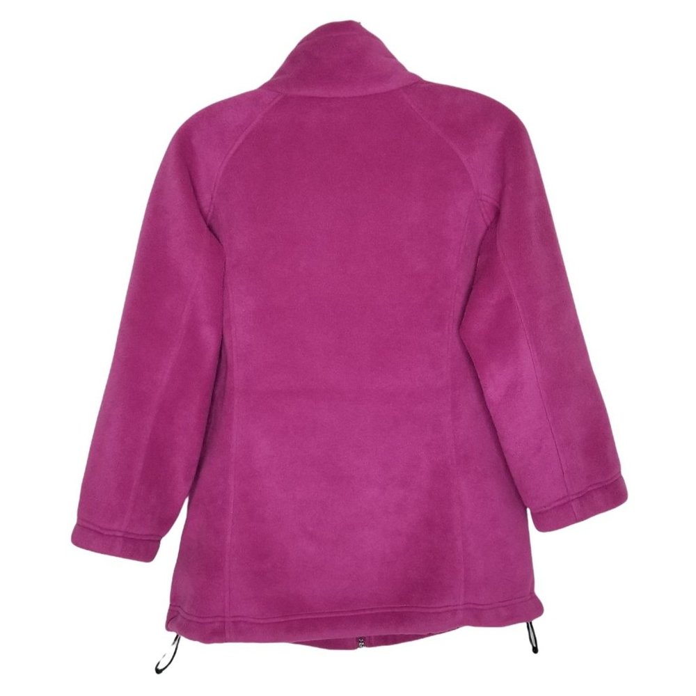 Columbia Womens Size L Jacket Fleece Shaped Fit Zip Drawstring Pockets Pink - Picture 3 of 6